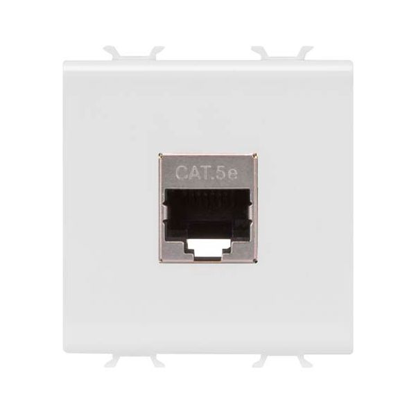 RJ45 SOCKET - CATEGORY 5e - FTP - 2 MODULES - GLOSSY WHITE - CHORUSMART image 2