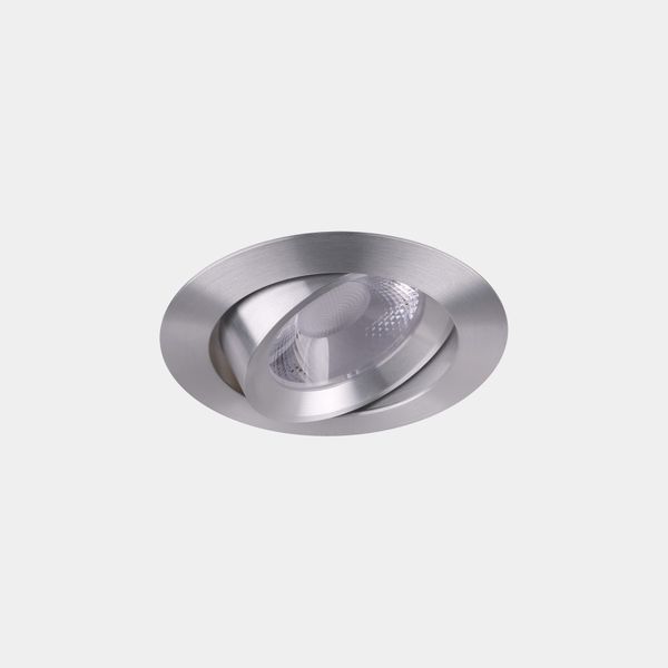 Downlight Play Flat Round Adjustable 6.4W LED warm-white 2700K CRI 90 14.6º PHASE CUT Satin aluminium IP23 529lm image 1