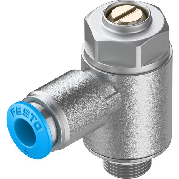 GRLA-1/8-QS-6-MF-D One-way flow control valve image 1