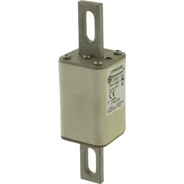 Fuse-link, high speed, 50 A, AC 1250 V, compact size 1, 45 x 45 x 156 mm, aR, IEC, UL image 2