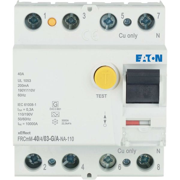 Residual current circuit breaker (RCCB), 40A, 4p, 300mA, type G/A image 8