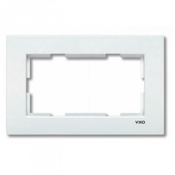 Karre Accessory White Two Gang Flush Mounted Frame image 1