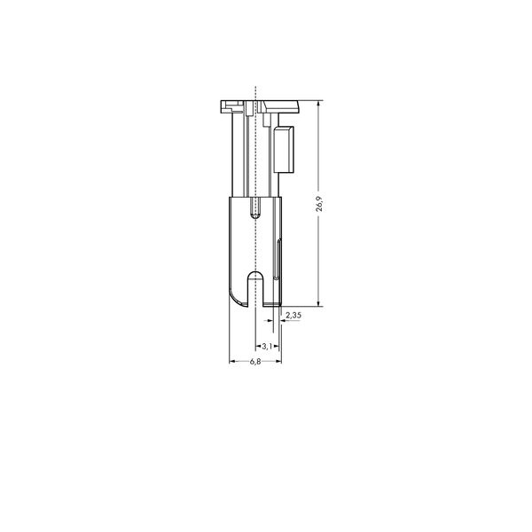 Socket module without ground contact 1-pole black image 4