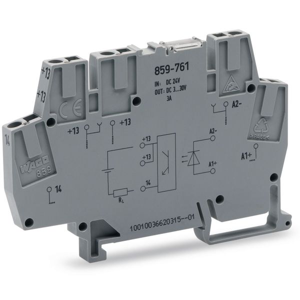 859-761 Optocoupler module; Nominal input voltage: 24 VDC; Output voltage range: 3 … 30 VDC image 2