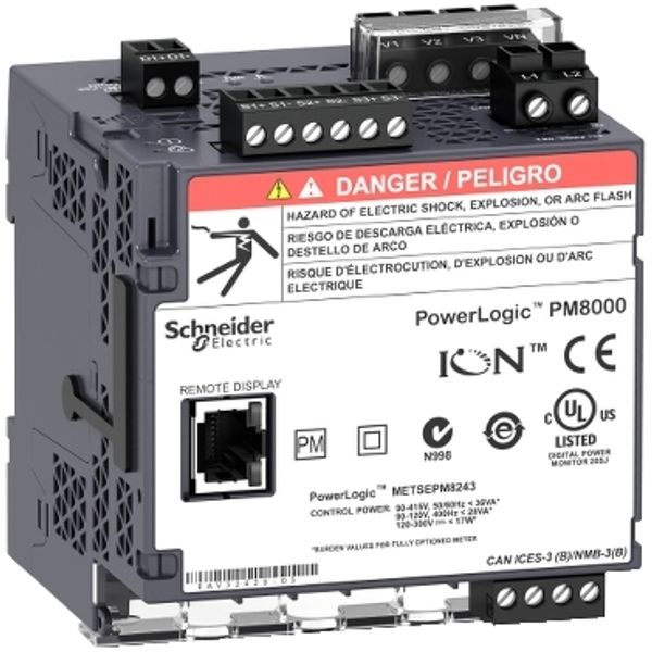 PowerLogic PM8000 - PM8213 LV DC - DIN rail mount meter - intermediate metering image 2