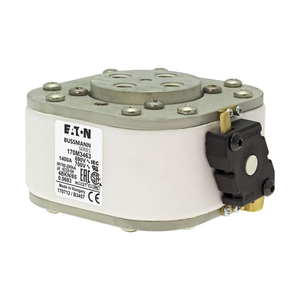 Fuse-link, high speed, 1400 A, AC 690 V, size 4, 105 x 120 x 67 mm, aR, IEC, UL, single indicator image 14