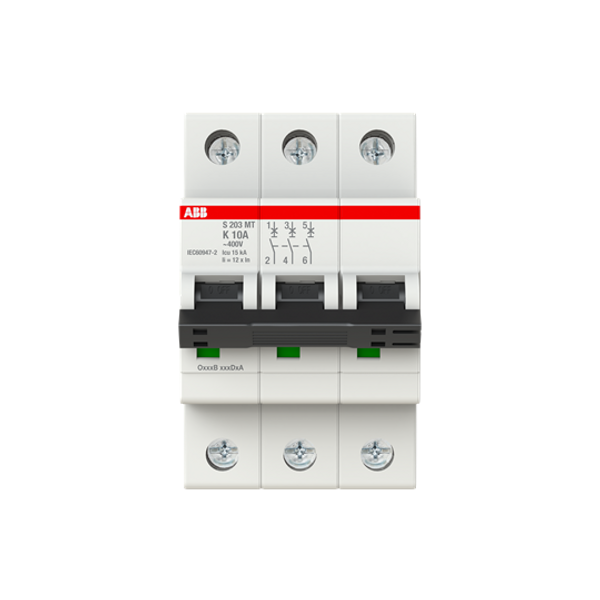 S203MT-K10 Miniature Circuit Breakers MCBs - 3P - K - 10 A image 4