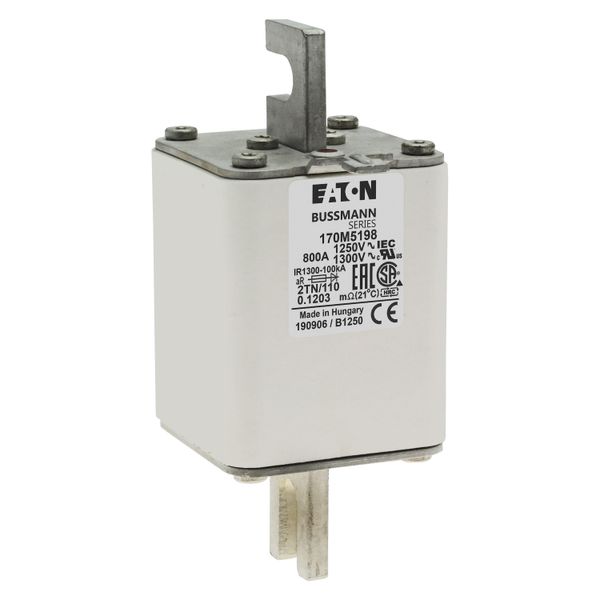 Fuse-link, high speed, 800 A, AC 1250 V, size 2, 61 x 75 x 138 mm, aR, DIN, IEC, type T indicator image 17