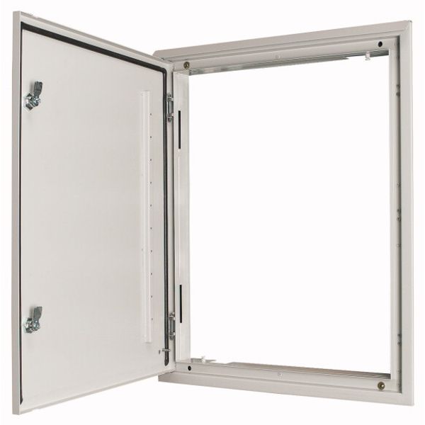 3-component flush-mounting door frame with door, open air, rotary lever, IP43, HxW=1760x1200mm image 1