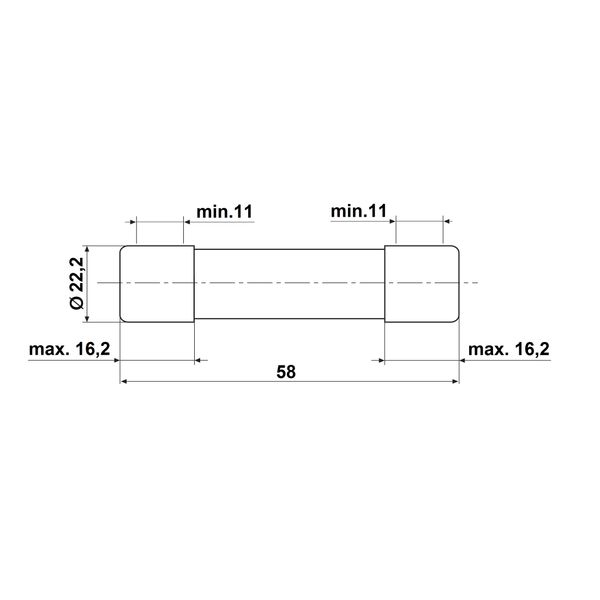 Cylindrical fuse link 22x58, 25A, characteristic gG, 690VAC image 3