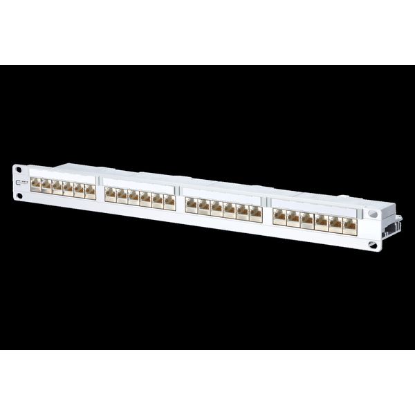 E-DAT C6A 24 port patch panel 1RU LSA modular image 2