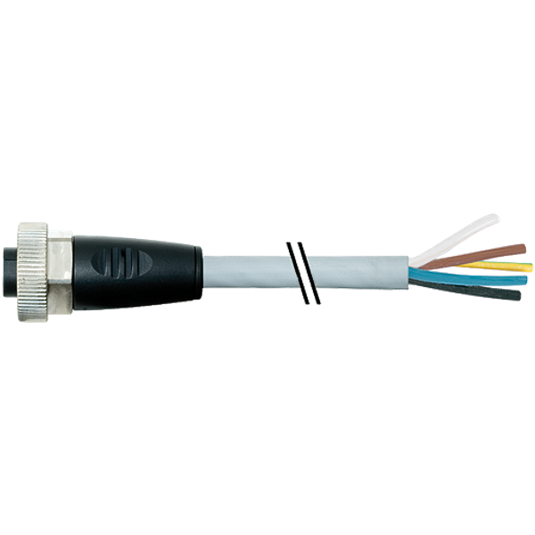 7/8'' female 0° with cable PUR 5x1.5 gy UL/CSA+drag ch. 25m image 1