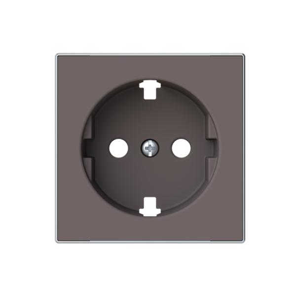 8588.9 TP Cover Schuko socket plane Socket outlet Central cover plate Brown - Sky Niessen image 1