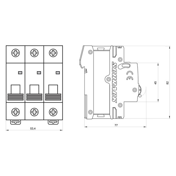 Miniature Circuit Breaker (MCB) AMPARO 10kA, D 25A, 3-pole image 11