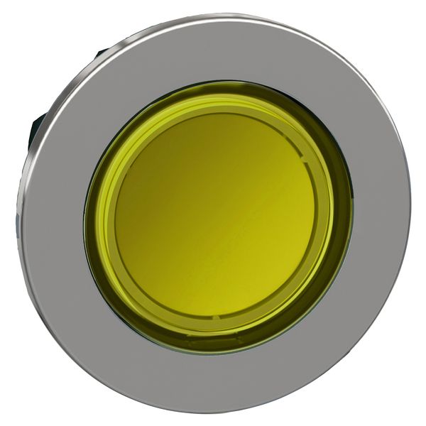 Head for pilot light, Harmony XB4, flush mounted yellow plain lens image 1