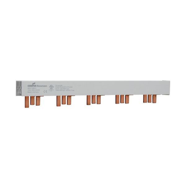 BUSBAR, low voltage, 100 A, AC 600 V, DC 600 V, 22 x 37 x 266 mm, 15P, UL image 5