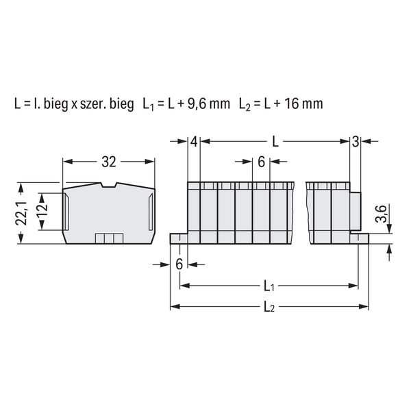 2-conductor terminal strip without push-buttons suitable for Ex e II a image 5