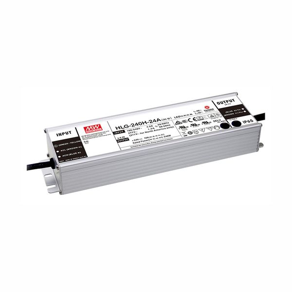 HLG-240H-12A LED driver, IP65 192W, 12V, 16A CV+CC, MEAN WELL image 1