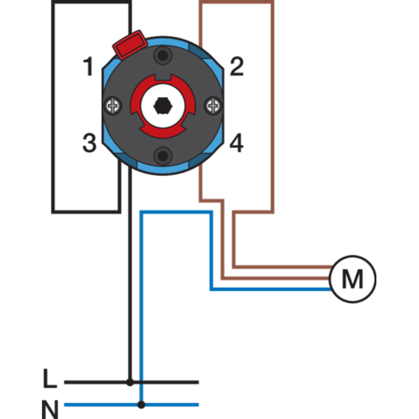 Splashproof key switch 10 A with screw terminals, black image 3