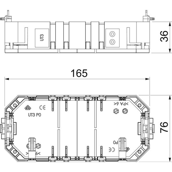 UT3 Universal support for installation devices 165x76x36 image 2