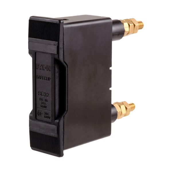 Fuse-holder, LV, 32 A, AC 550 V, BS88/F1, 1P, BS, back stud connected, black image 6