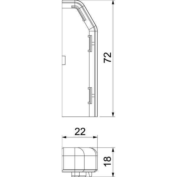 SL ESre2070 rws End piece right SL 20x70 9010 image 2