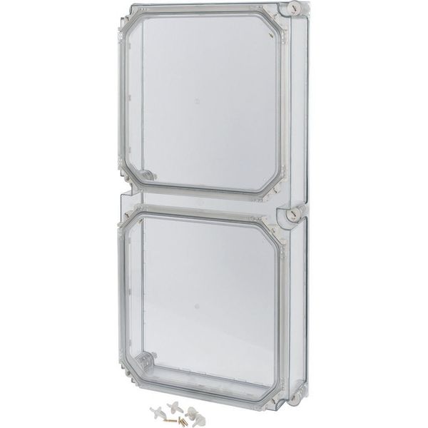 Cap, + door, transparent smoky gray, HxWxD=750x375x141mm, NA model image 3