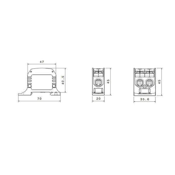 Aluminium /Copper terminal, 1-pole grey, 50mmý image 7