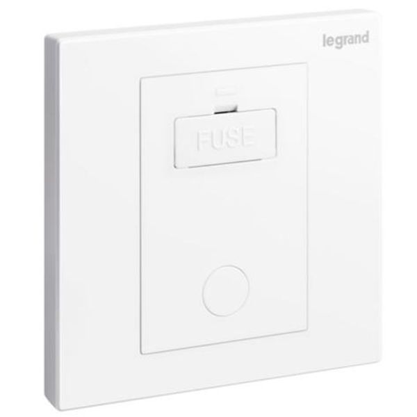 Galion - 1 gang unswitched fused connection unit with cord outlet - 13A - White image 1