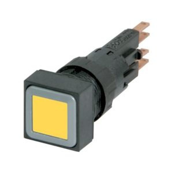 Illuminated pushbutton actuator, yellow, momentary image 1