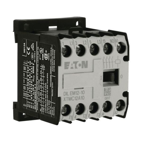 Contactor, 230 V 50 Hz, 240 V 60 Hz, 3 pole, 380 V 400 V, 5.5 kW, Contacts N/O = Normally open= 1 N/O, Screw terminals, AC operation image 17