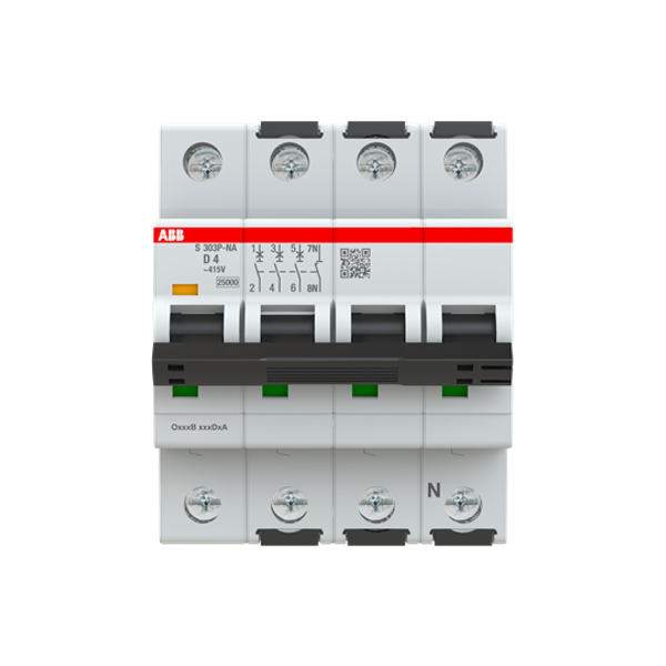 S303P-D4NA Miniature Circuit Breaker - 3+NP - D - 4 A image 1