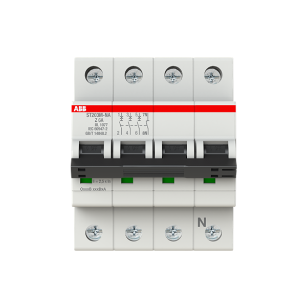 ST203M-Z6NA Miniature Circuit Breaker - 4P - Z - 6 A image 1