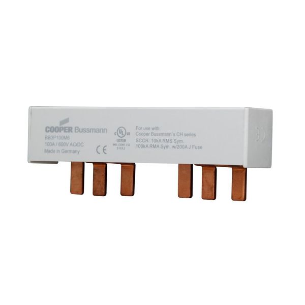 BUSBAR, low voltage, 100 A, AC 600 V, DC 600 V, 23 x 37 x 159 mm, 9P, UL image 23