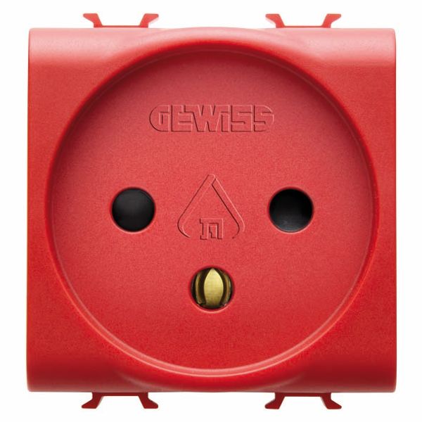 ISRAELI STANDARD SOCKET-OUTLET FOR DEDICATED LINES 250V ac - 2P+E 16A - 2 MODULES - RED - CHORUSMART image 2