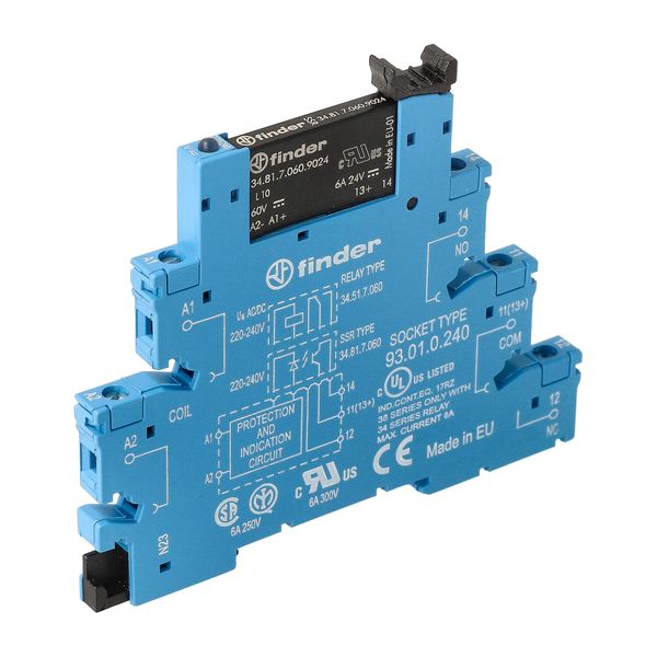 Rel. interface SSR screw 6,2mm.In.125VUC 1NO Out.6A/24VDC (38.81.0.125.9024) image 7