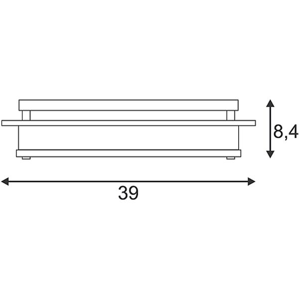 GLASSA SQUARE ceiling lamp E27, max. 2x60W image 3