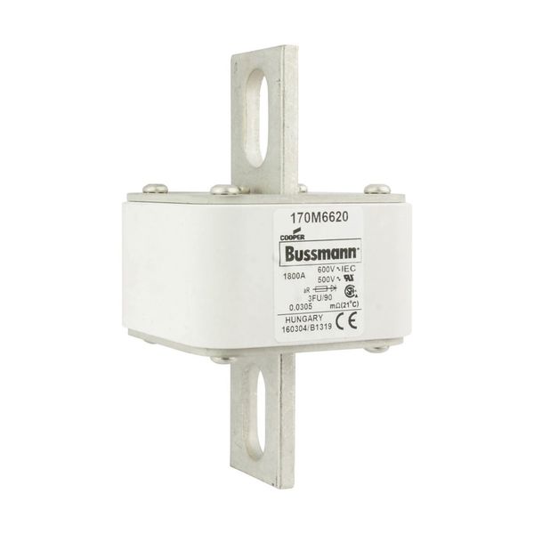 Fuse-link, high speed, 1800 A, AC 600 V, size 3, 76 x 92 x 135 mm, aR, IEC, UL image 1