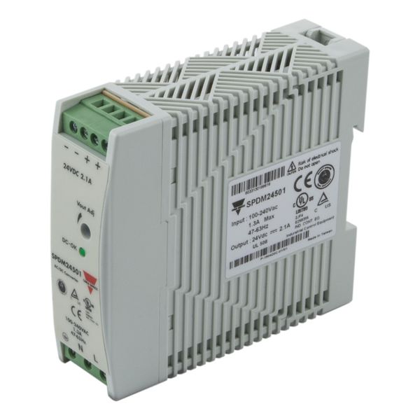 POWER SUPPLY 50W 24VDC DIN RAIL MOUNTING SCREW image 2