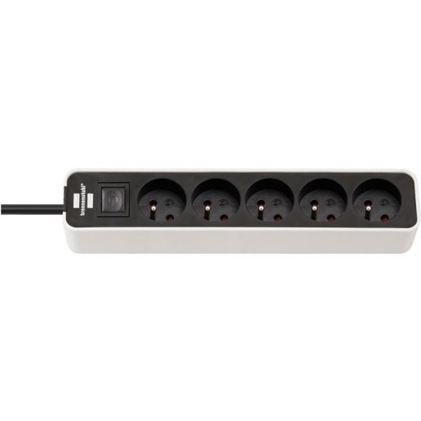 Ecolor Extension Socket 5-way white/black 1.5m H05VV-F 3G1.5 *FR/BE* image 1
