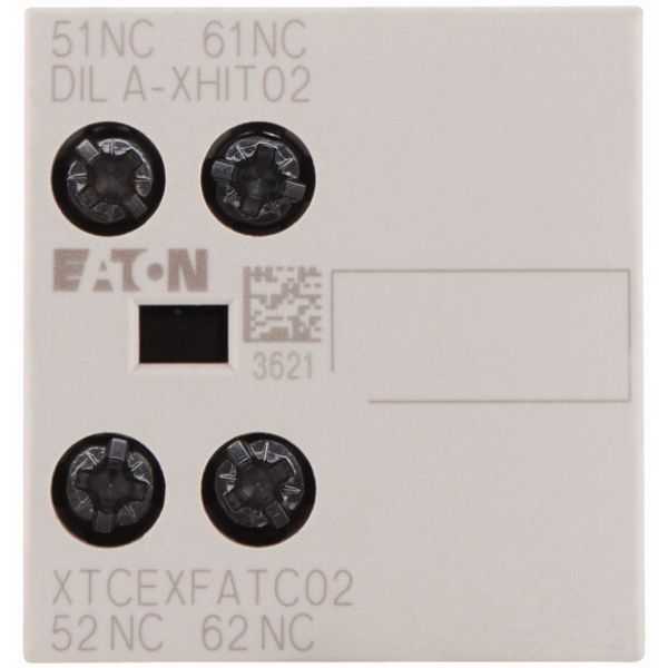 Auxiliary contact module, Type: high version, 2 pole, Ith= 16 A, 2 NC, Front fixing, Screw terminals, MSC image 2