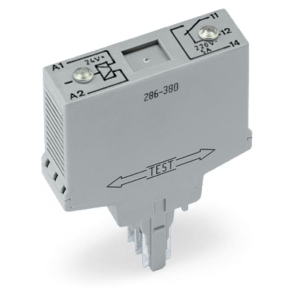 Bistable relay module Nominal input voltage: 24 VDC 1 changeover conta image 1