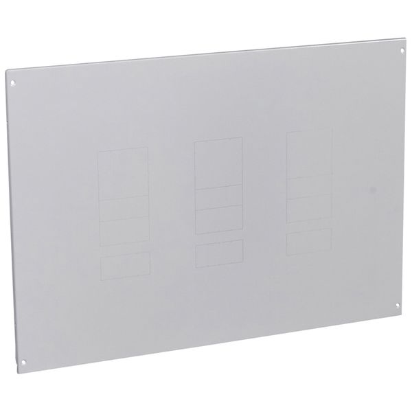 Metal faceplate XL³ 800/4000 - 1-3 DPX 250/630+elcb - vertical - screws - 36 mod image 1