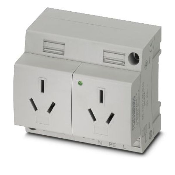 EO-I/UT/LED/DUO/GN - Double socket image 2