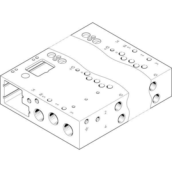 VABM-L1-14W-G14-20-GR Manifold rail image 1