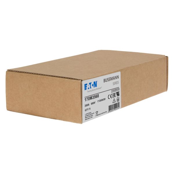 Fuse-link, high speed, 350 A, AC 690 V, compact size 1, 45 x 59 x 51 mm, aR, IEC, UL, single indicator image 20