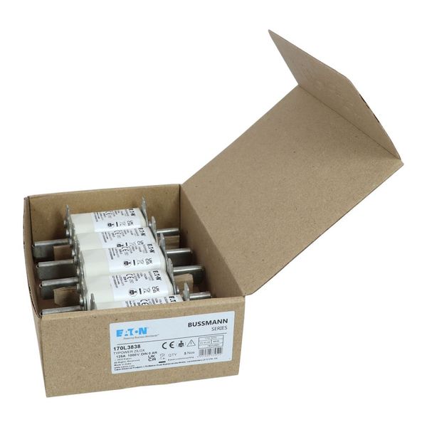 Fuse-link, high speed, 125 A, AC 1000 V, DIN 0, 35 x 60 x 125 mm, aR, DIN, IEC, single indicator image 15