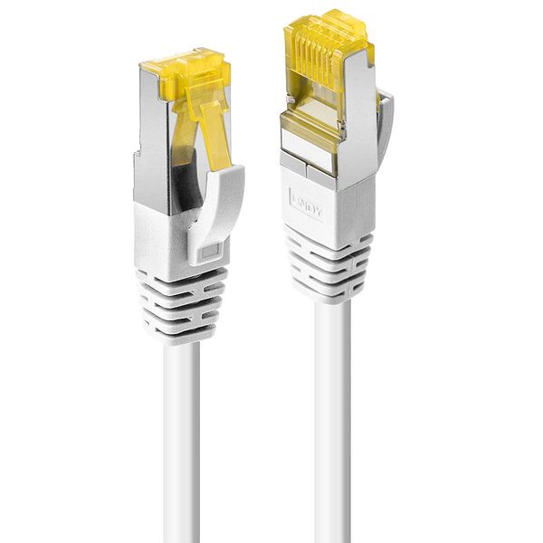 30m RJ45 S/FTP LSZH Network Cable, White Cat.6A Plug, Cat.7 raw cable image 1