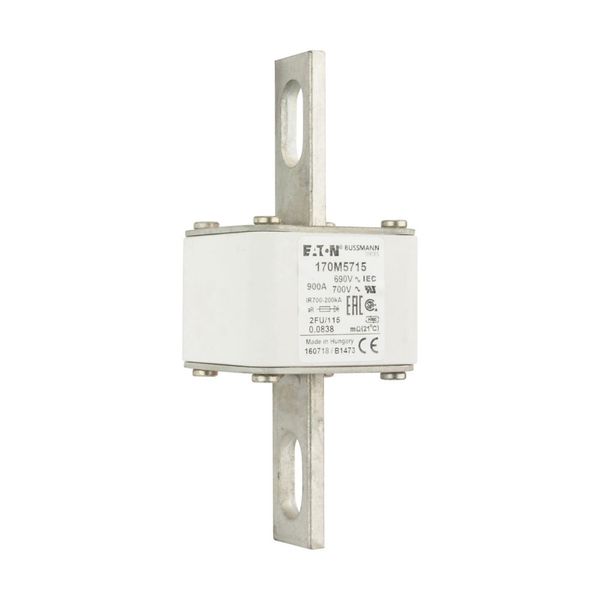 Fuse-link, high speed, 900 A, AC 690 V, size 2, 61 x 77 x 135 mm, aR, IEC, UL, no indicator, 115 mm centres image 11