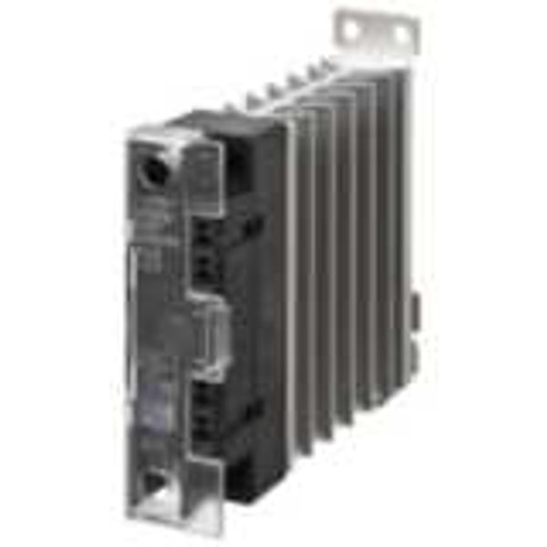 Solid-state relay, 1 phase, 27A, 24-240 VAC, with heat sink, DIN rail image 1